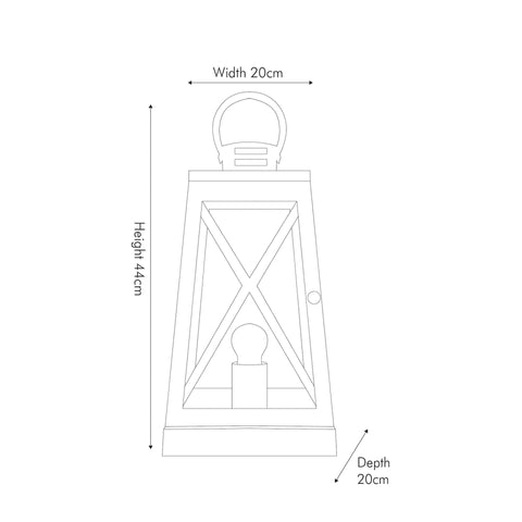 Tenby Grey Lantern Table Lamp